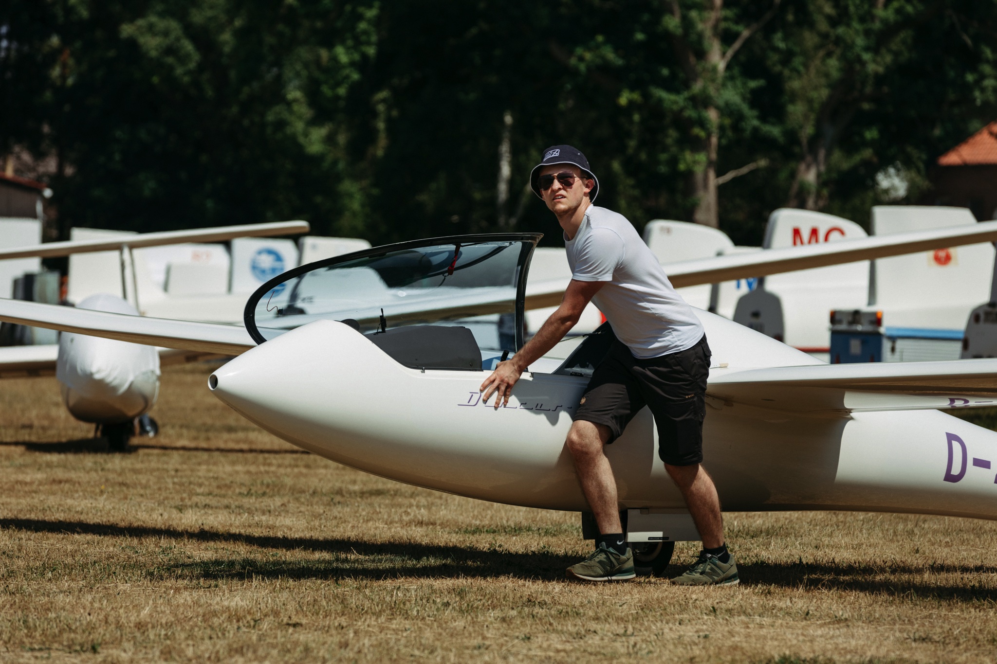 Pilot vor seinem ersten Start